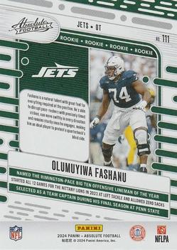 2024 Panini Absolute #111 Olumuyiwa Fashanu Pink New York Jets