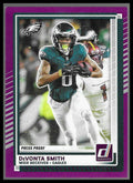 2025 Donruss #34 DeVonta Smith Press Proofs Purple Philadelphia Eagles
