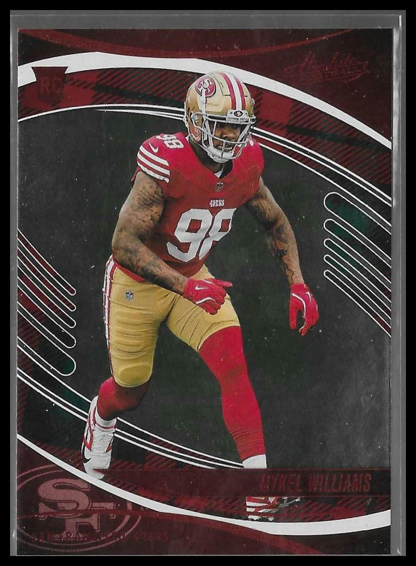 2025 Panini Absolute #161 Mykel Williams Red & Green San Francisco 49ers Rookie
