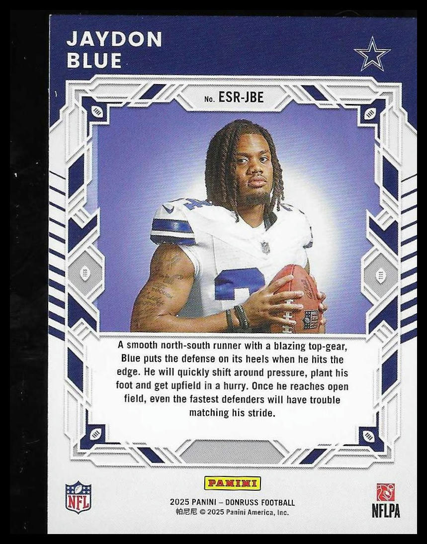 2025 Donruss #ESR-JBE Jaydon Blue Elite Series Rookies Dallas Cowboys