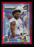 2025 Donruss #376 Josaiah Stewart Optic Rated Rookies Preview Red Pandora