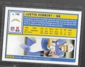 2025 Donruss #146 Justin Herbert Press Proofs Yellow Los Angeles Chargers