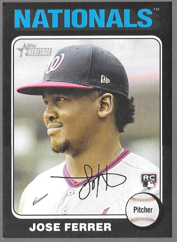 2024 Topps Heritage Mini #423 Jose Ferrer Black Border #/50