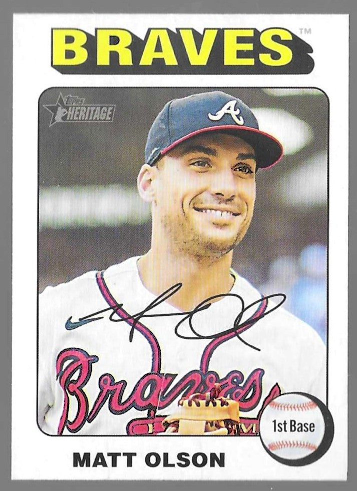 2024 Topps Heritage Mini #440 Matt Olson White Border