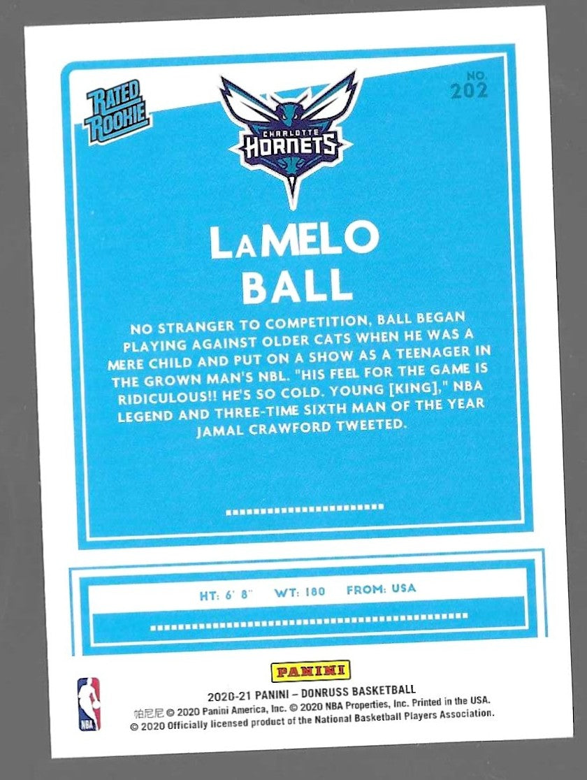 2020-21 Donruss #202 LaMelo Ball Charlotte Hornets Rookie