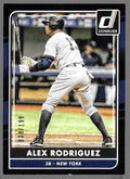 2016 Donruss #138 Alex Rodriguez Black Border #/199 New York Yankees
