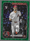 2024 Topps Update #US197 Blaze Alexander Green Crackle Foilboard #/499 Rookie