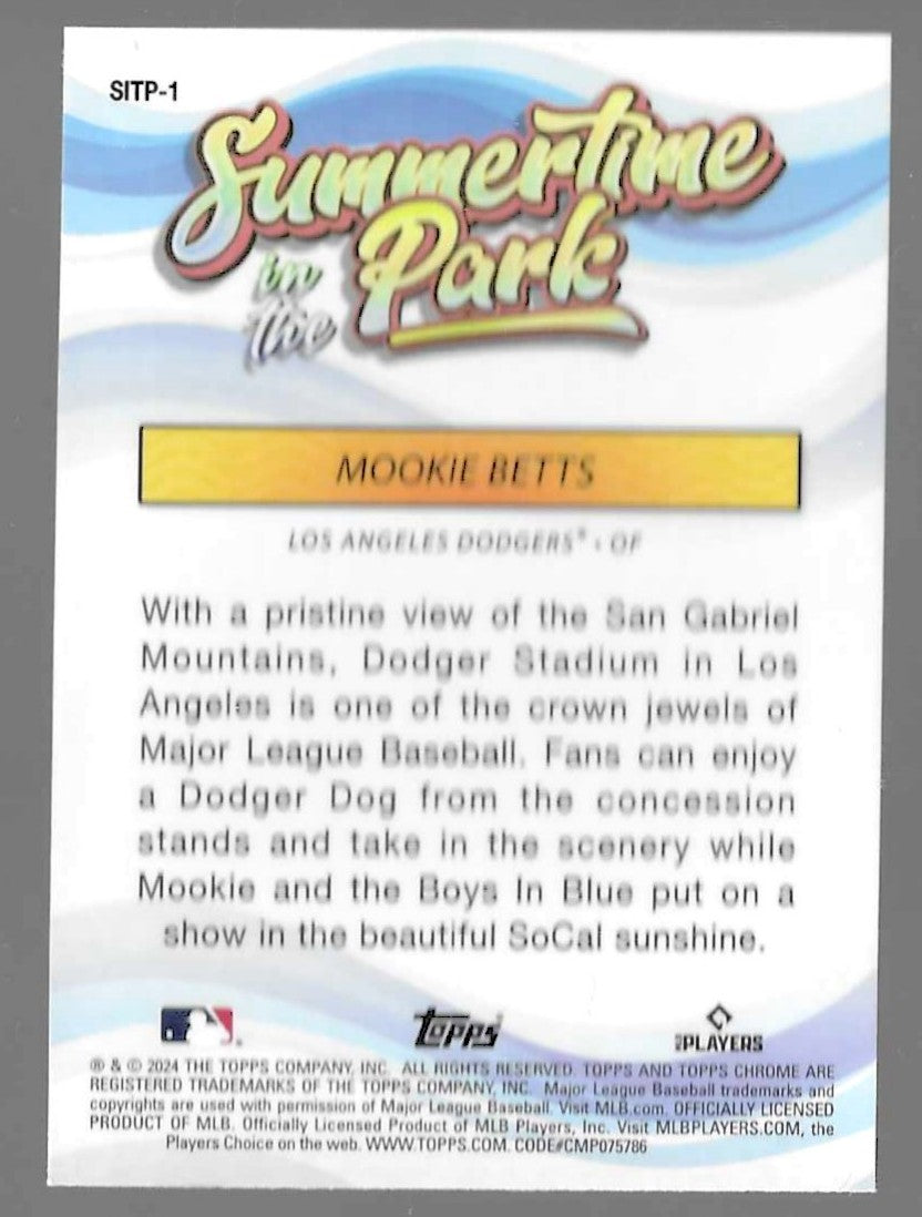 2024 Topps Chrome #SITP-1 Mookie Betts Summertime in the Park
