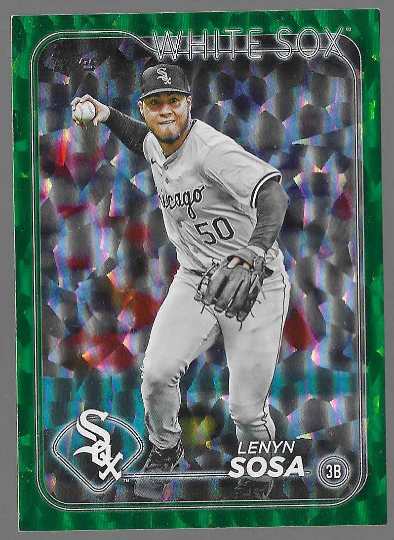 2024 Topps Update #US291 Lenyn Sosa Green Crackle Foilboard #/499