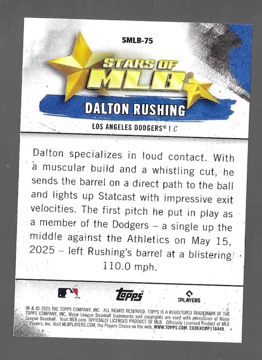 2025 Topps Update #SMLB-75 Dalton Rushing Stars of MLB