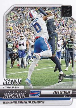 2025 Donruss #INS-KCN Keon Coleman Best of Instant Buffalo Bills